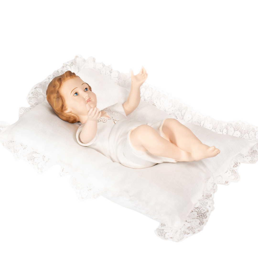 The Baby Jesus by The Faith Gift Shop Collection with Pillow - Nino Jesus -Divino Bambino