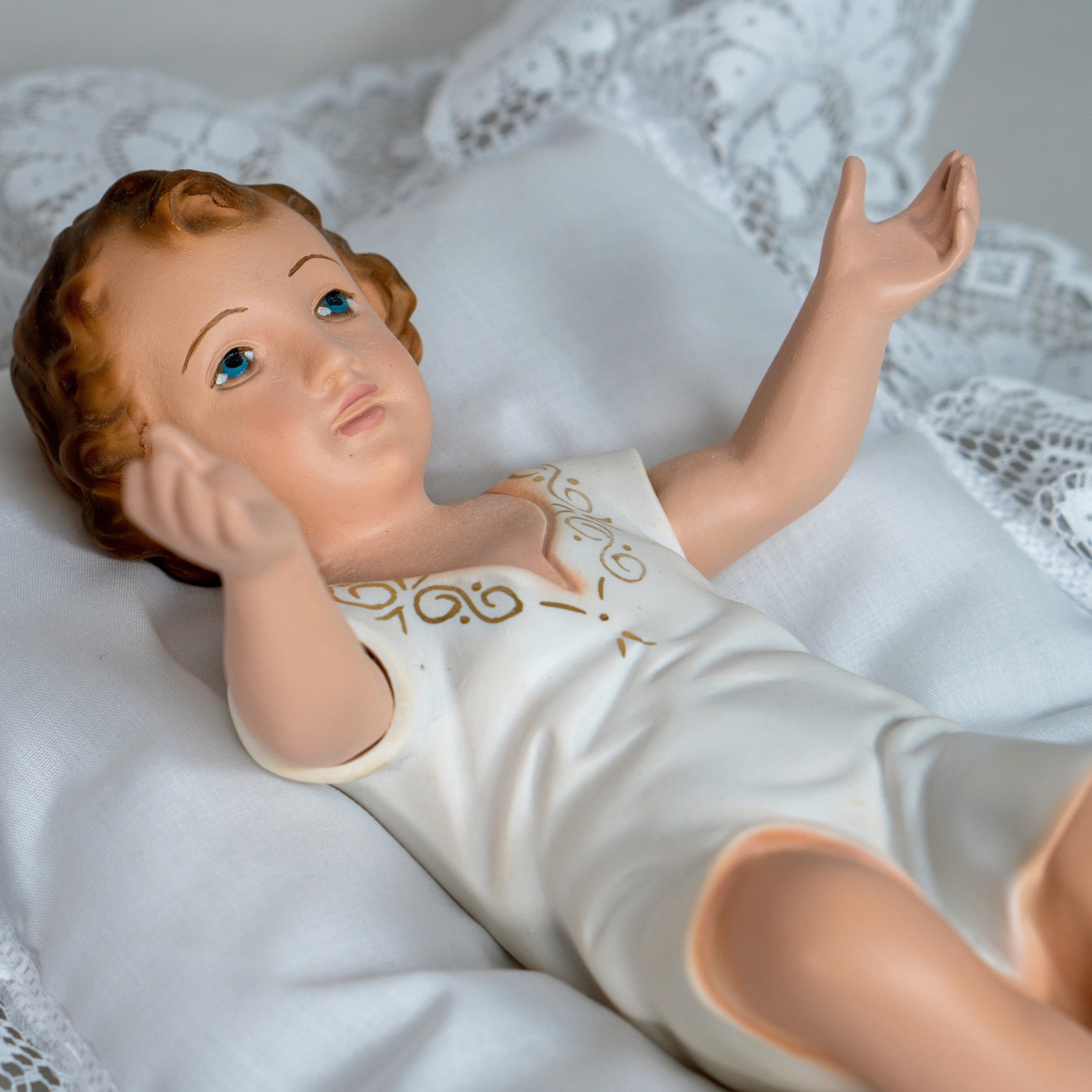 The Baby Jesus by The Faith Gift Shop Collection with Pillow - Nino Jesus -Divino Bambino