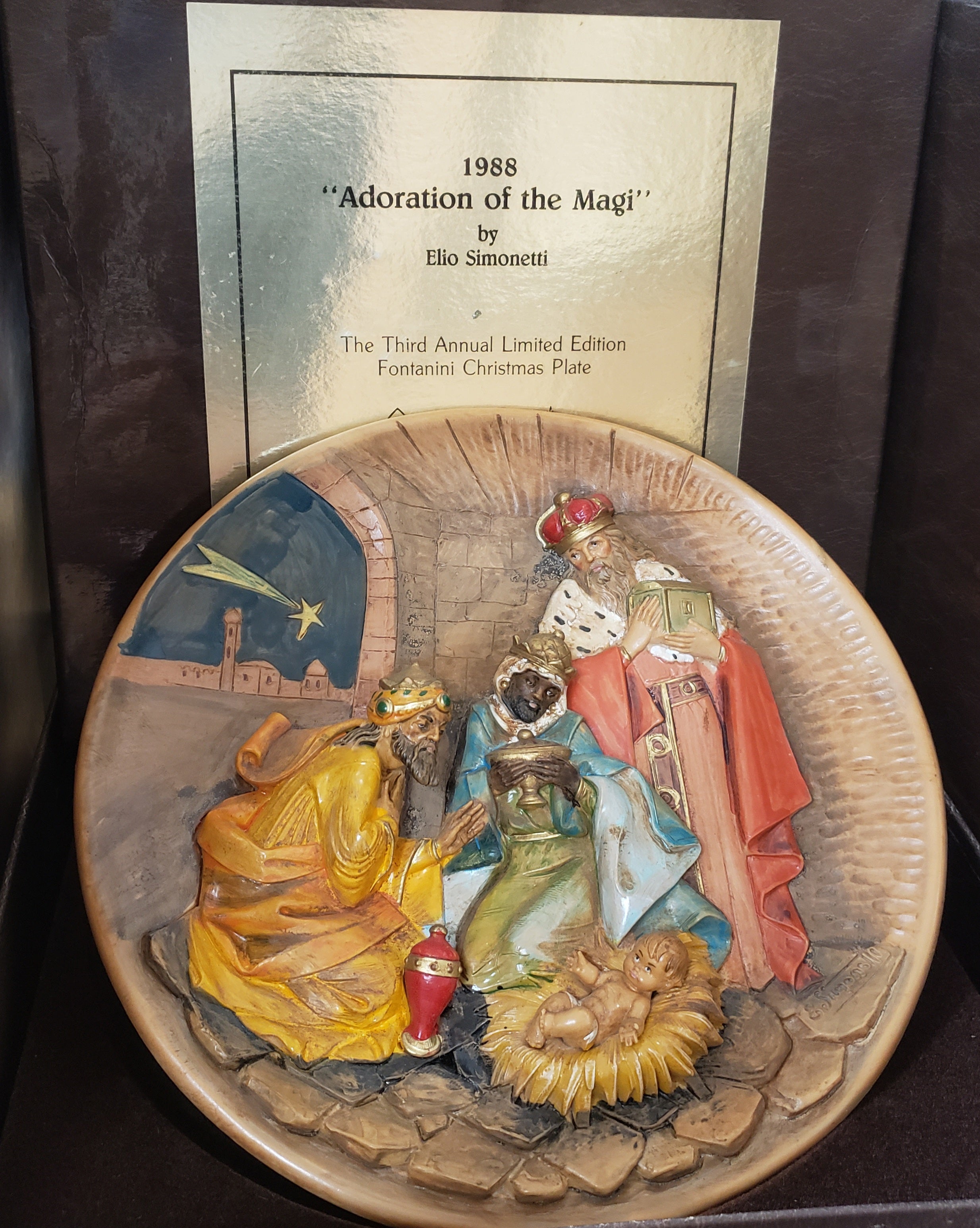 Plato de belén de edición limitada de Fontanini