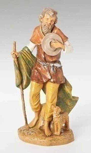 Abraham, Old Man w/Dog 12" Fontanini
