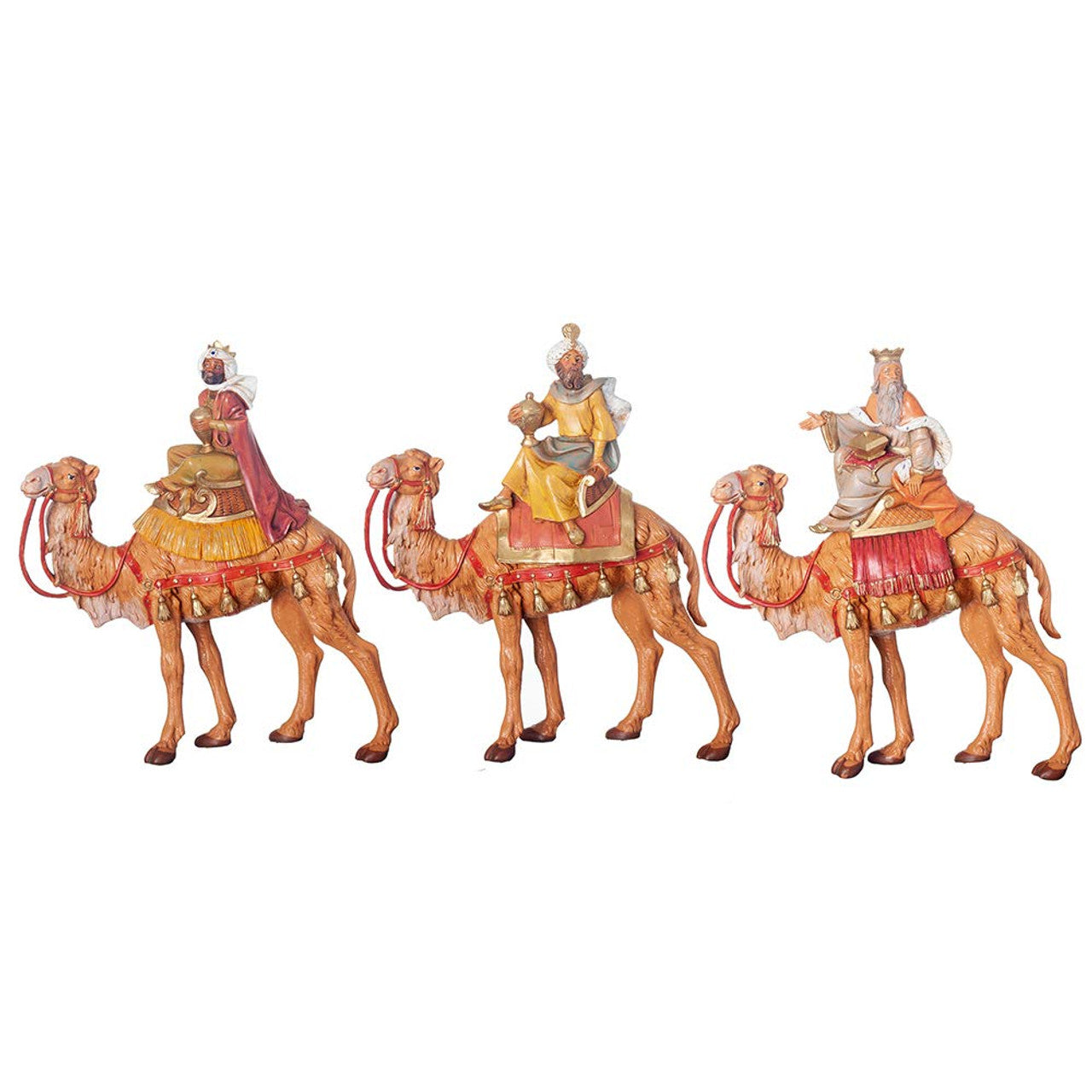 Conjunto de los Reyes Magos en camellos de Fontanni