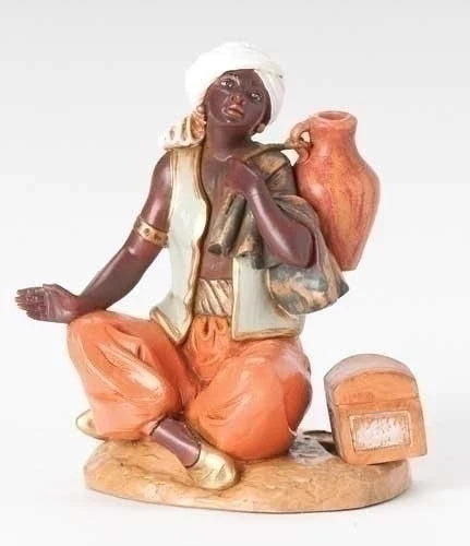 12" Seated Camel Driver, Fontanini