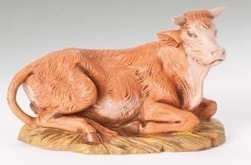 FIGURA DE BELÉN BUEY SENTADO