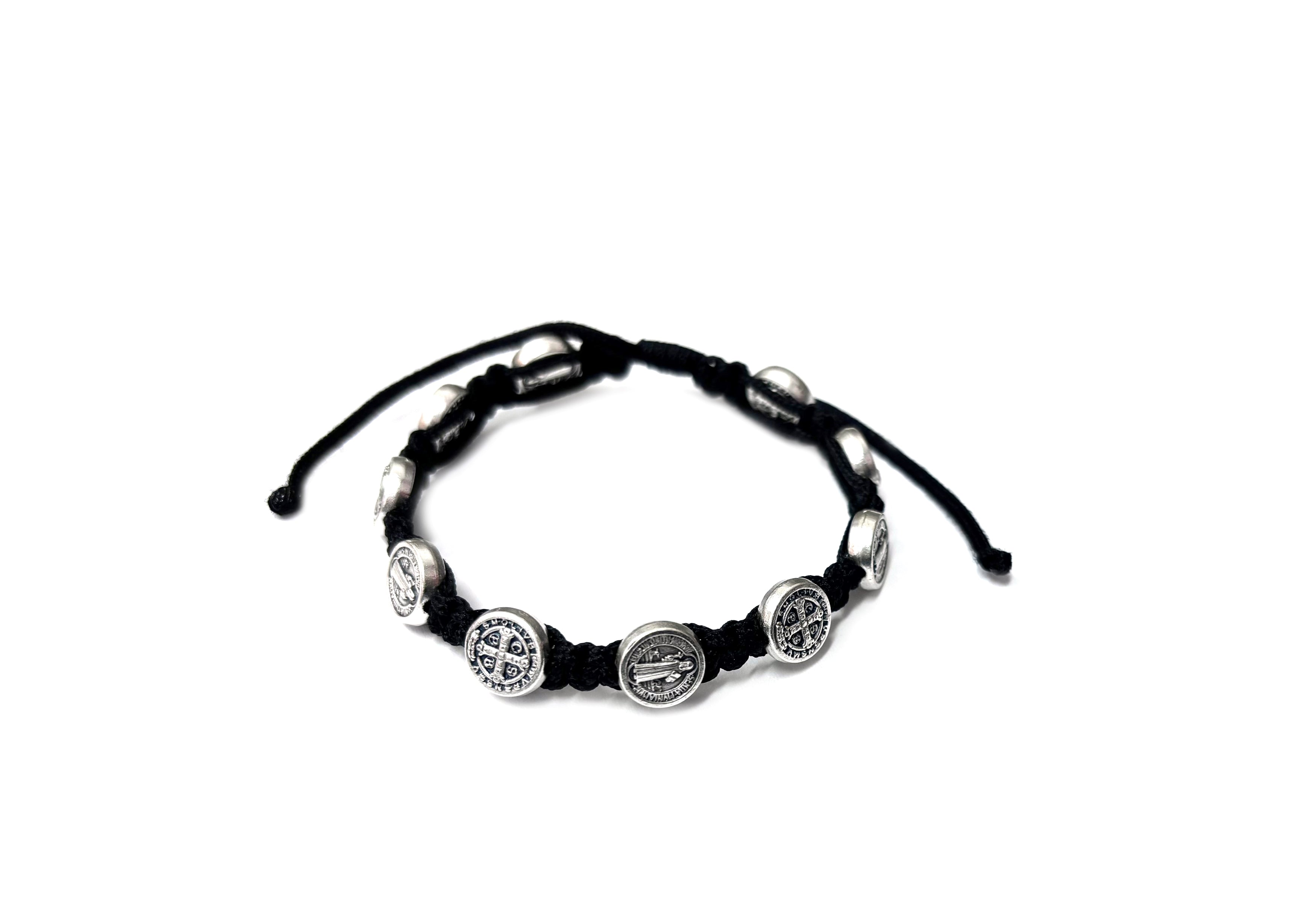 Saint Benedict cord and medals bracelet