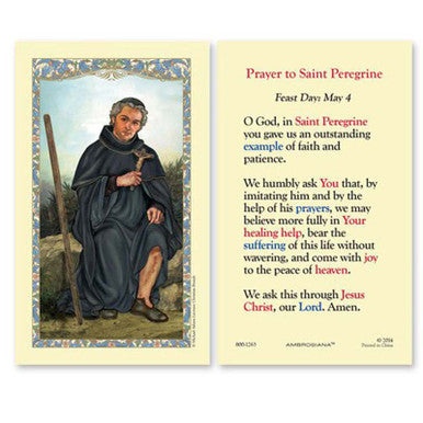 HCL 25P St Peregrine Prayer