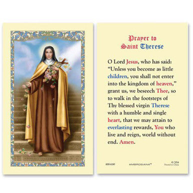 HCL 25P St Therese Prayer
