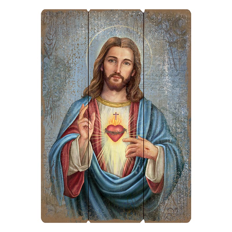 Large Format Sacred Heart Pallet Sign