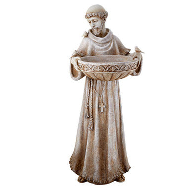 24" St Francis Bird Bath/Feedr
