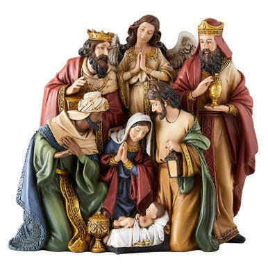 8.75" Let Us Adore Him Nativty