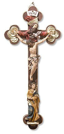 Mary And Holy Trinity Crucifix