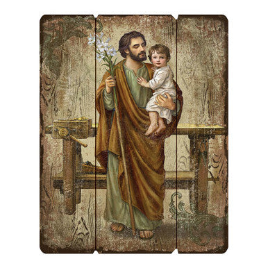 St. Joseph And Child Pllt Sgn