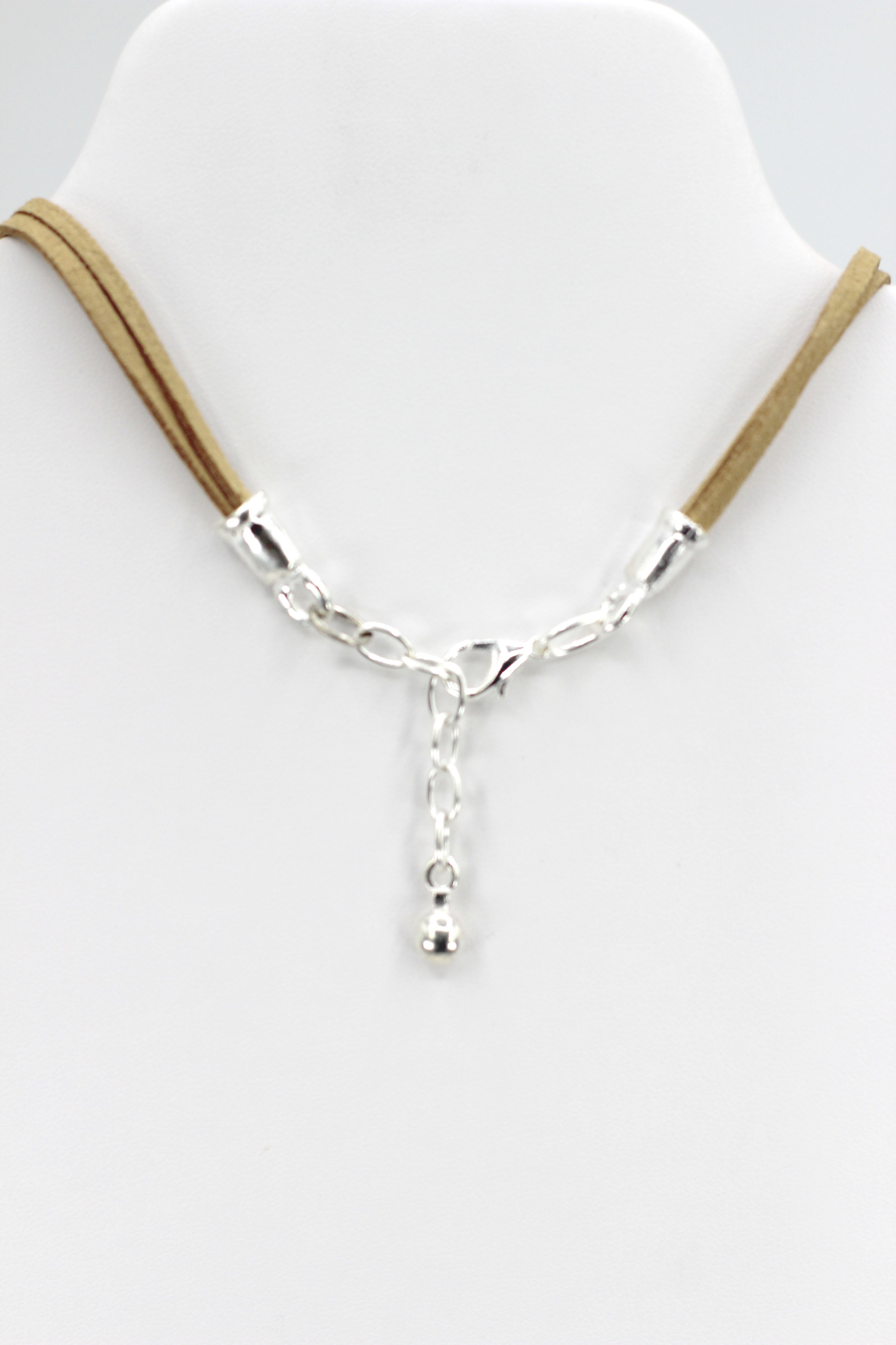 Vintage Necklace of Saint Jude Handmade Jewelry with Genuine Leather strap by Graciela's Collection