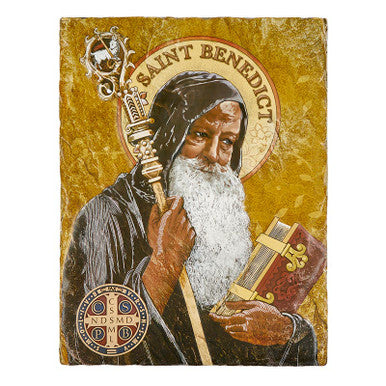 10" St Benedict Tile Plaque