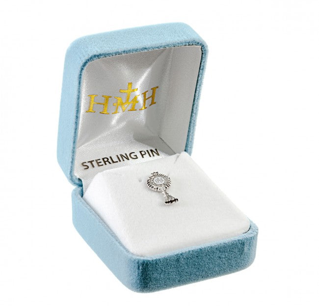 Pin de solapa de custodia de plata esterlina
