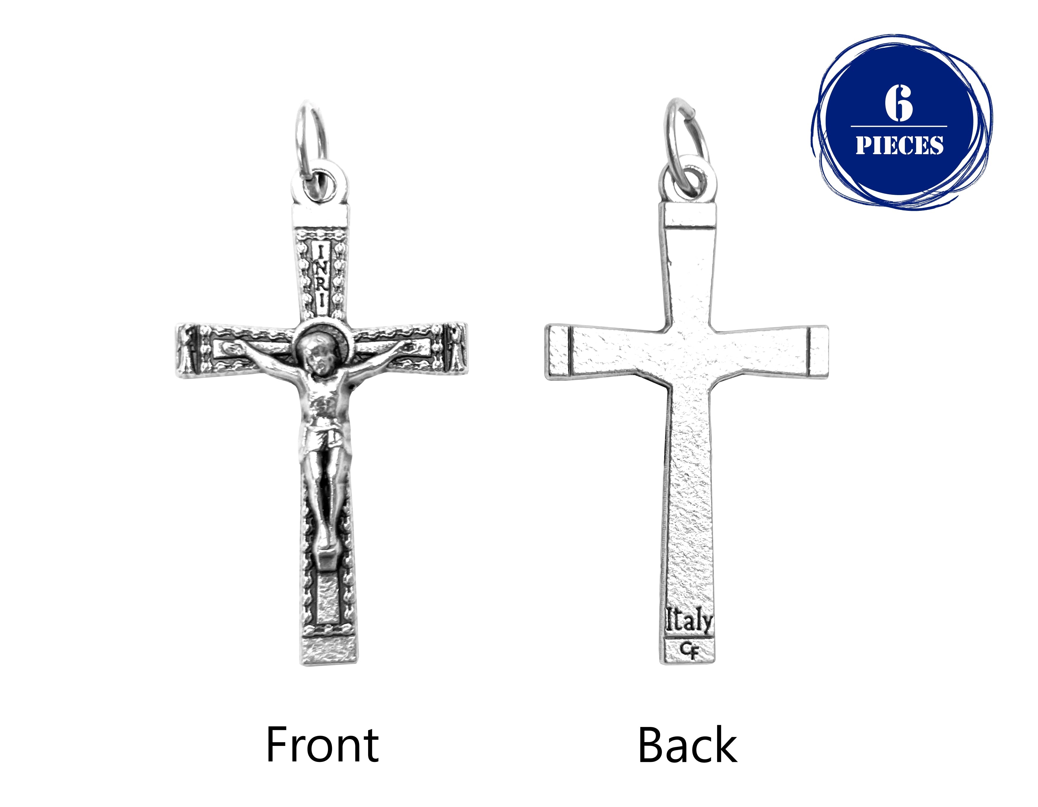 Crucifijo pequeño texturizado de 1,4"