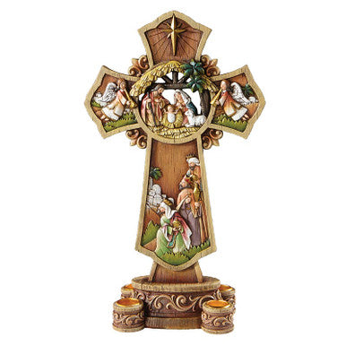 13.25"Nativity Crss Adv Wreath