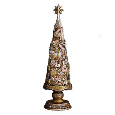 20.75" AG Mtllic Nativity Tree