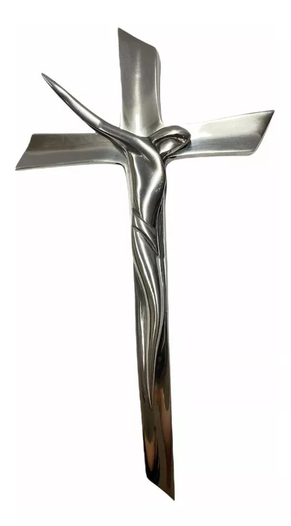 Crucifijo Jesús Dalí Peltre Diseño Moderno