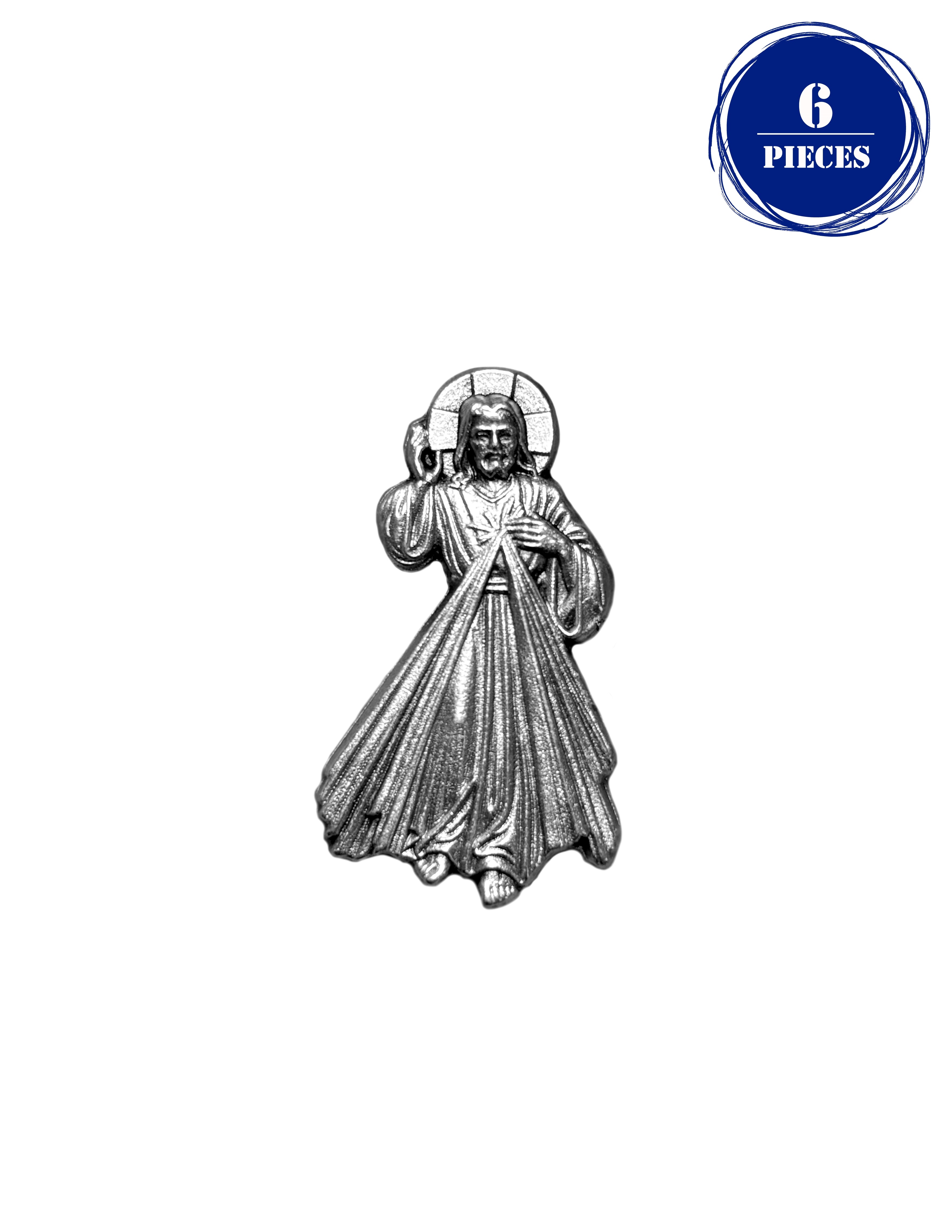 Silver accent catholics lapel pins