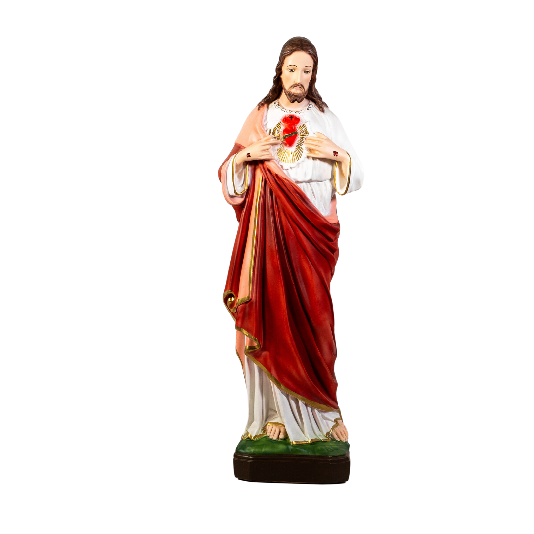 The Faith Gift Shop  Sacred Heart of Jesus statue - Hand Painted in Italy - Our Tuscany Collection - / Sagrado Corazon de Jesus