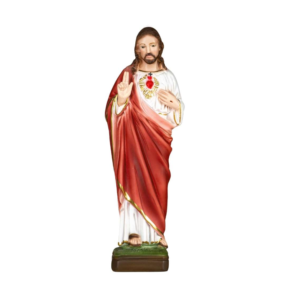 The Faith Gift Shop  Sacred Heart of Jesus statue - Hand Painted in Italy - Our Tuscany Collection - / Sagrado Corazon de Jesus