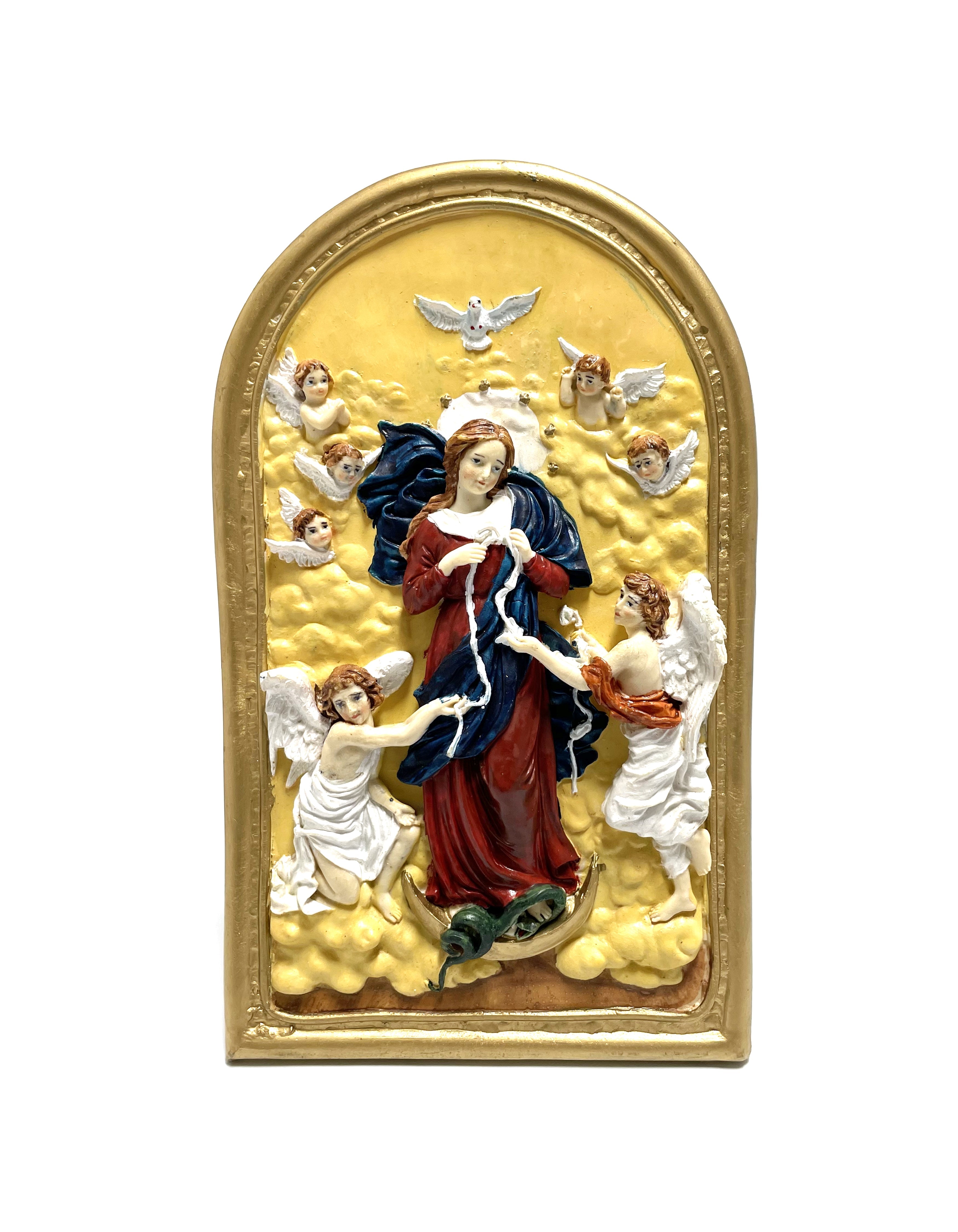 Relief plaque with statue Religious Untie Knots 11" height