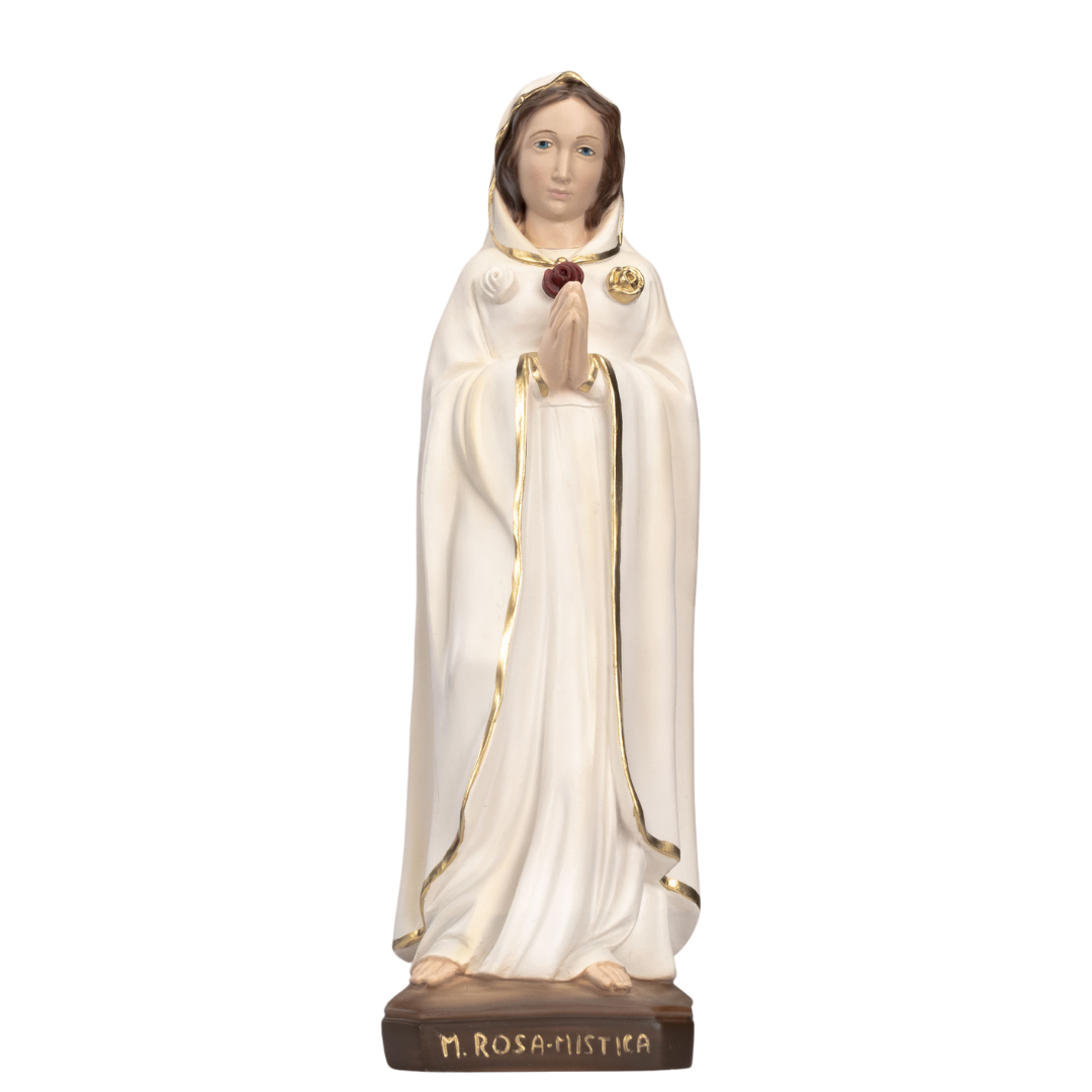 The Faith Gift Shop Mystic Rose Virgin Mary Hand Painted in Italy -  Our Tuscany Collection - Virgen Maria Rosa Mistica