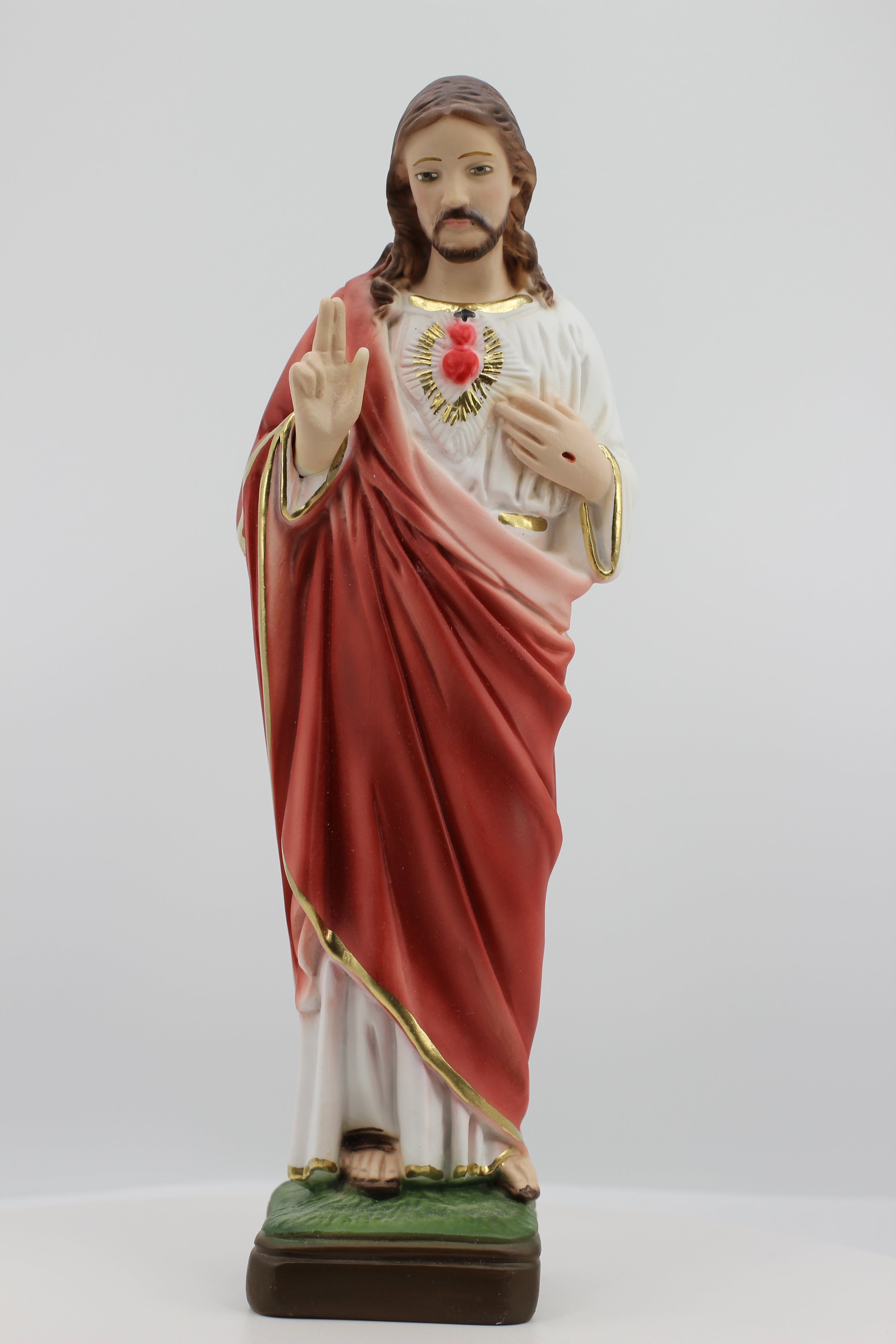 The Faith Gift Shop  Sacred Heart of Jesus Blessing statue- Hand Painted in Italy - Our Tuscany Collection -   Sagrado Corazón de Jesús Bendiciendo