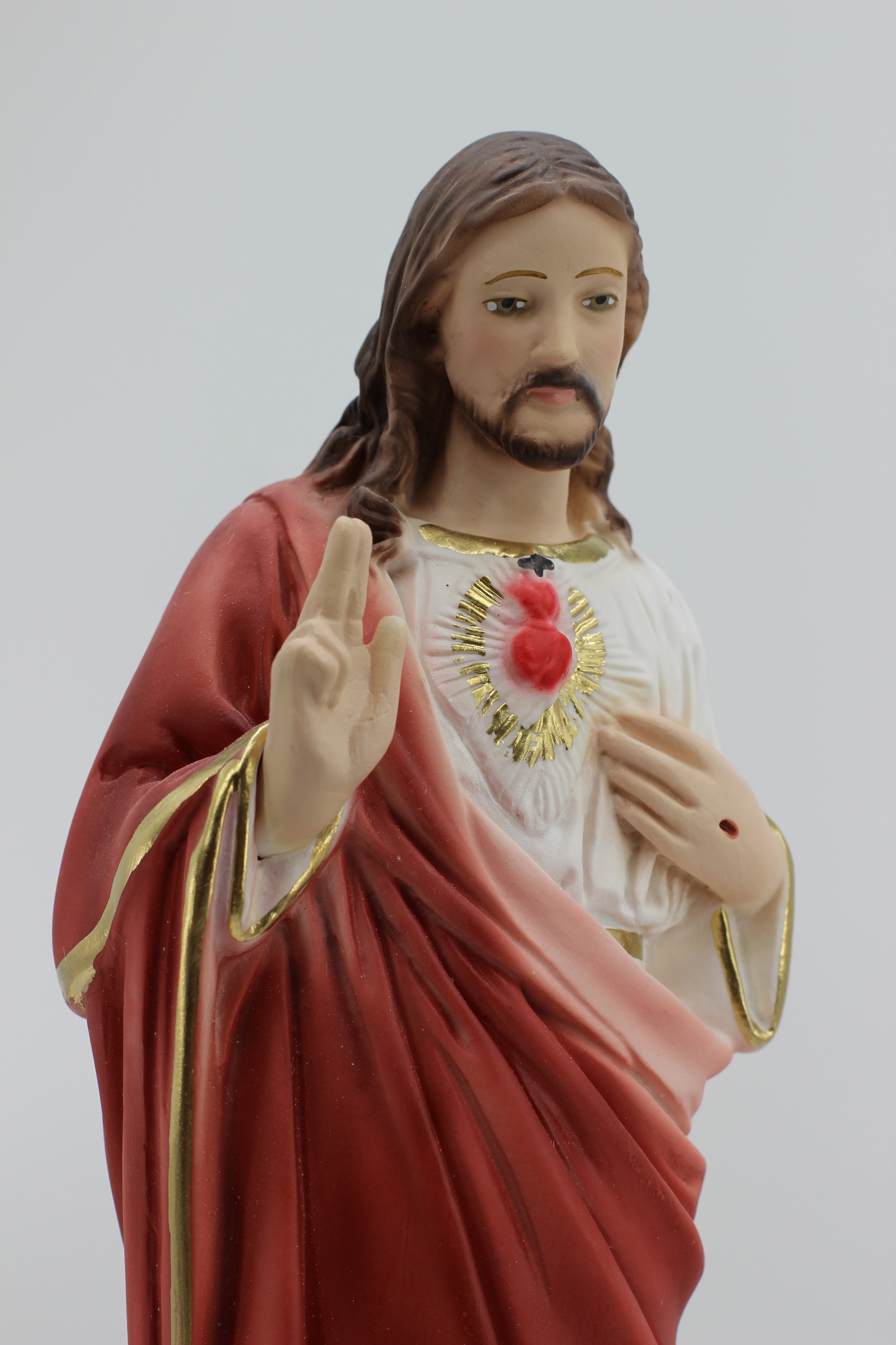 The Faith Gift Shop  Sacred Heart of Jesus Blessing statue- Hand Painted in Italy - Our Tuscany Collection -   Sagrado Corazón de Jesús Bendiciendo