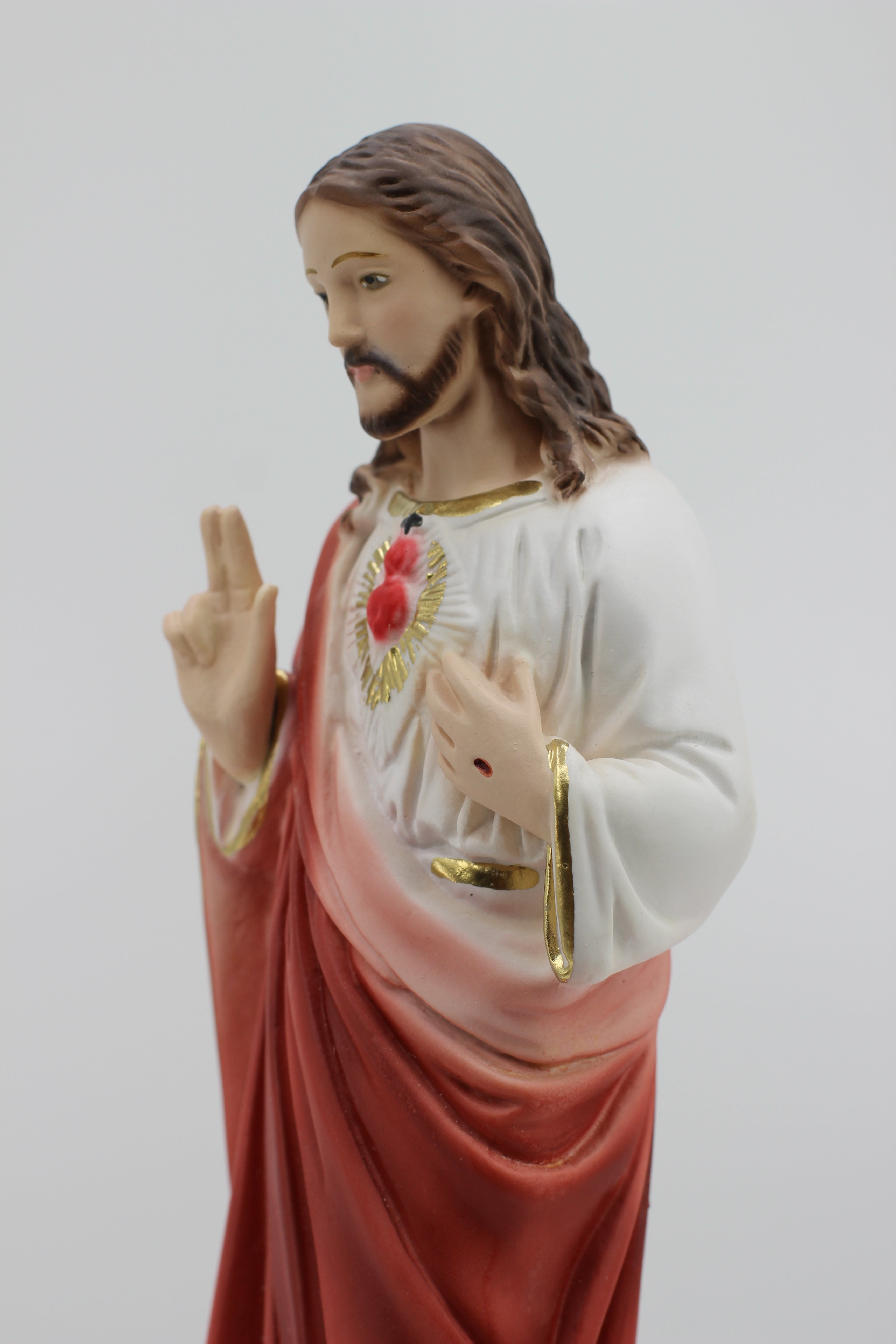 The Faith Gift Shop  Sacred Heart of Jesus Blessing statue- Hand Painted in Italy - Our Tuscany Collection -   Sagrado Corazón de Jesús Bendiciendo