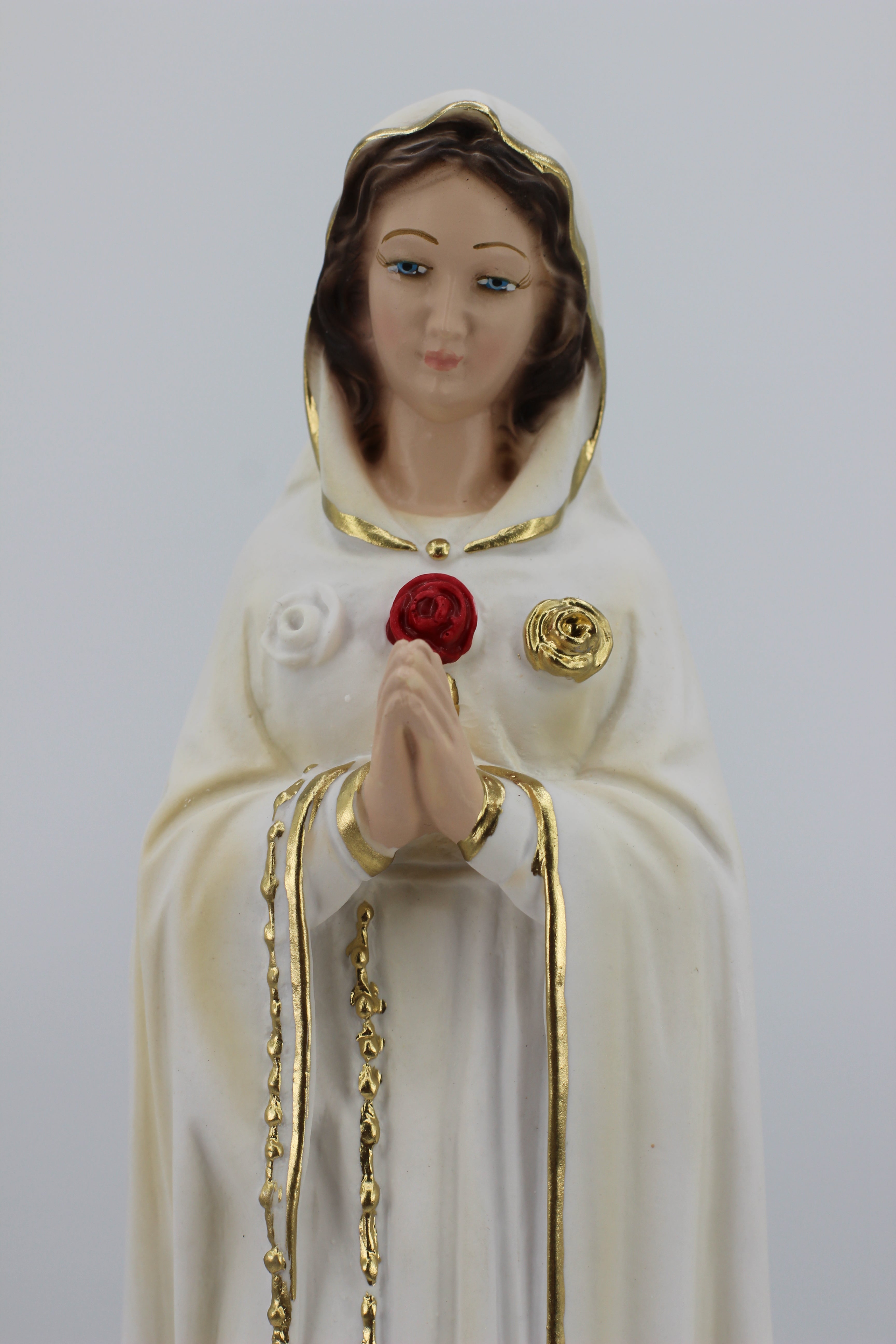 The Faith Gift Shop Mystic Rose Virgin Mary Hand Painted in Italy -  Our Tuscany Collection - Virgen Maria Rosa Mistica