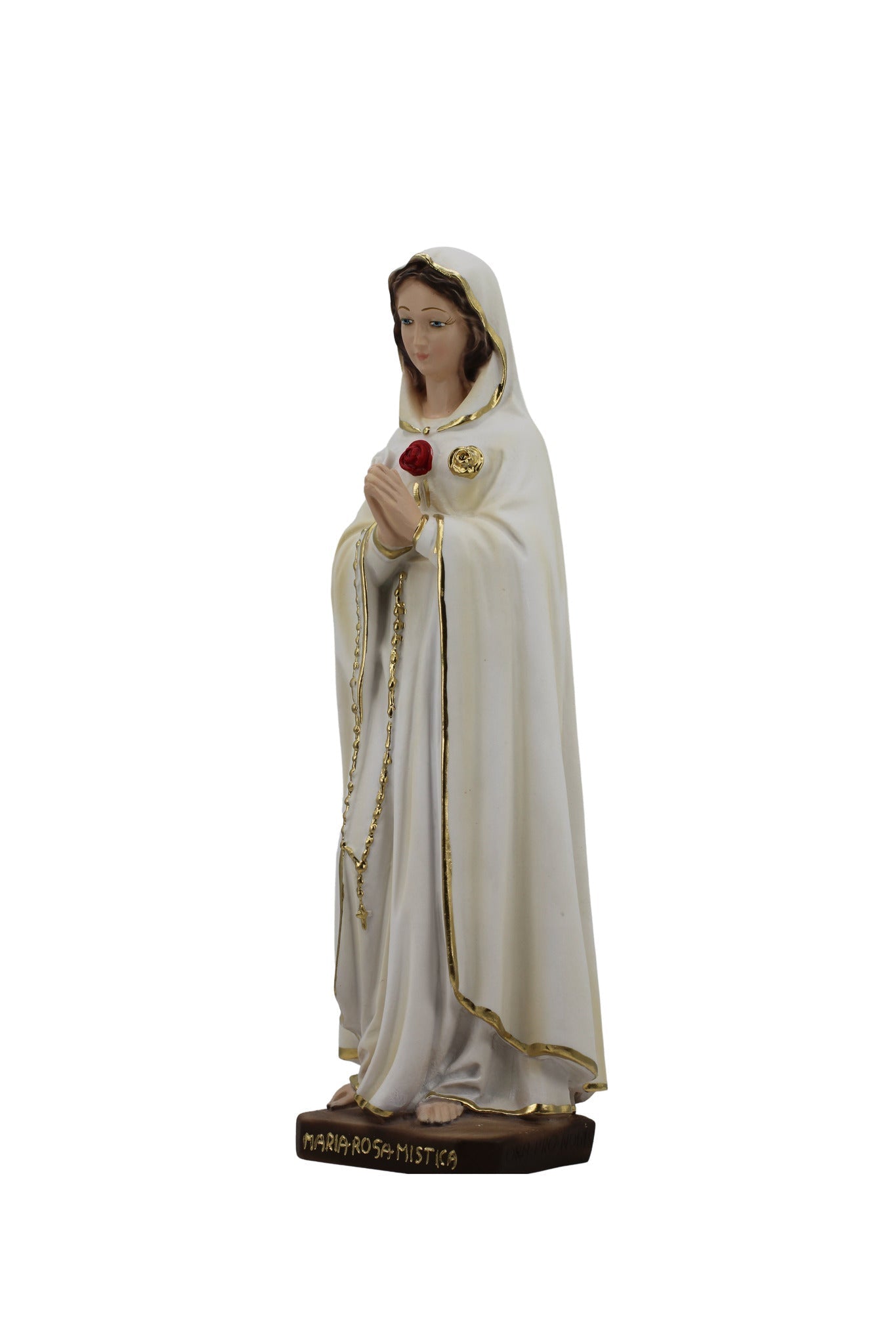 The Faith Gift Shop Mystic Rose Virgin Mary Hand Painted in Italy -  Our Tuscany Collection - Virgen Maria Rosa Mistica