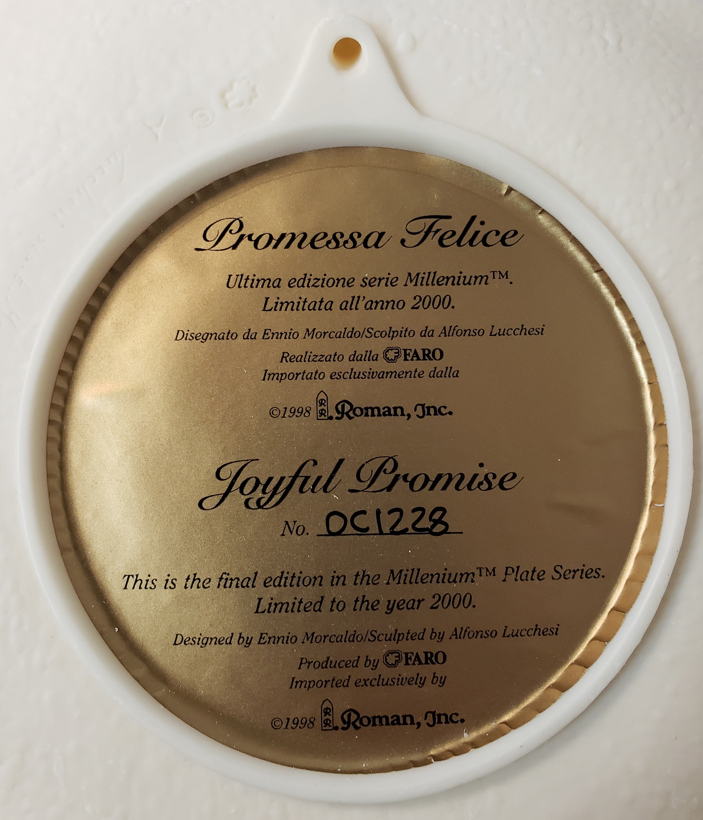 Vintage Faro  Plate Made In Italy