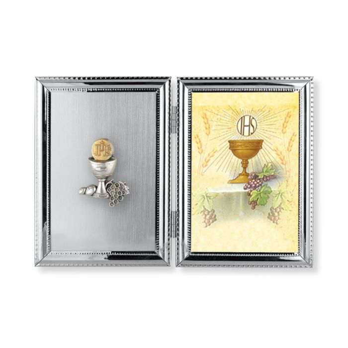 5" x 7" Standing Communion Chalice and Grapes Photo Frame