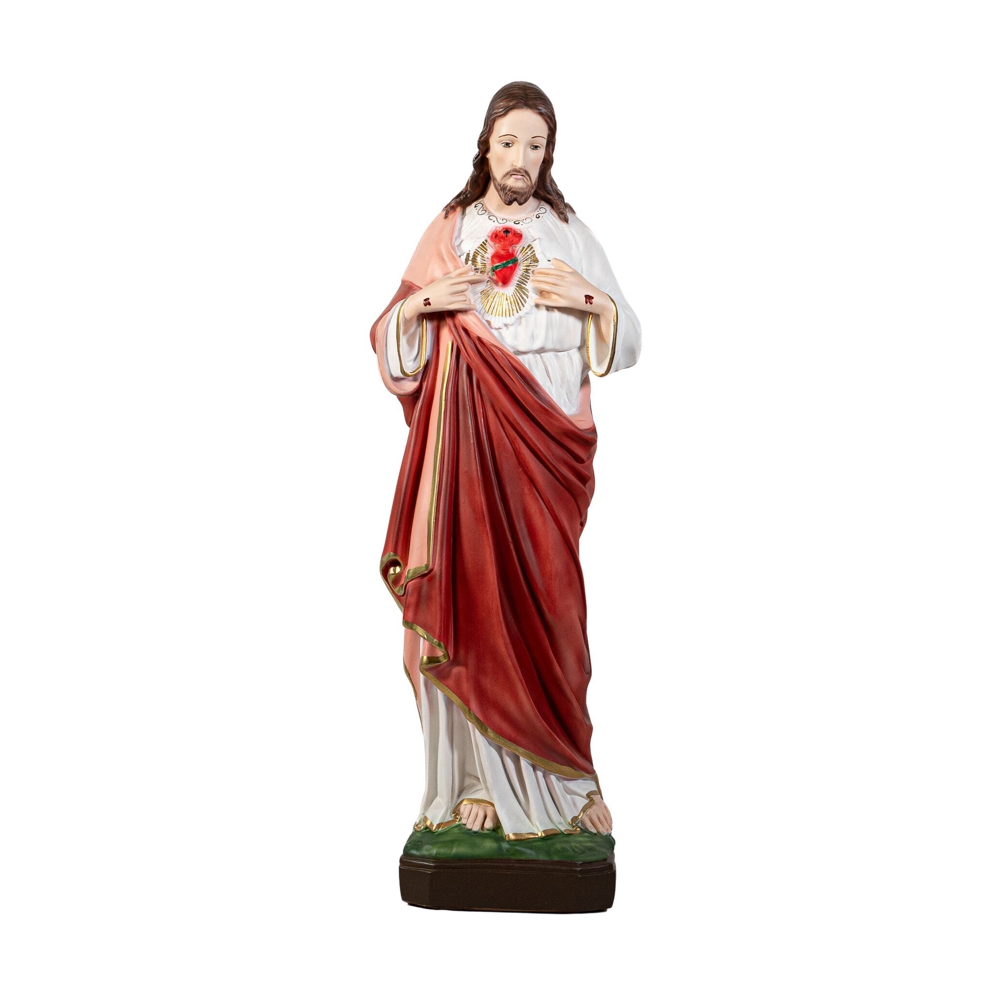 The Faith Gift Shop  Sacred Heart of Jesus statue - Hand Painted in Italy - Our Tuscany Collection - / Sagrado Corazon de Jesus