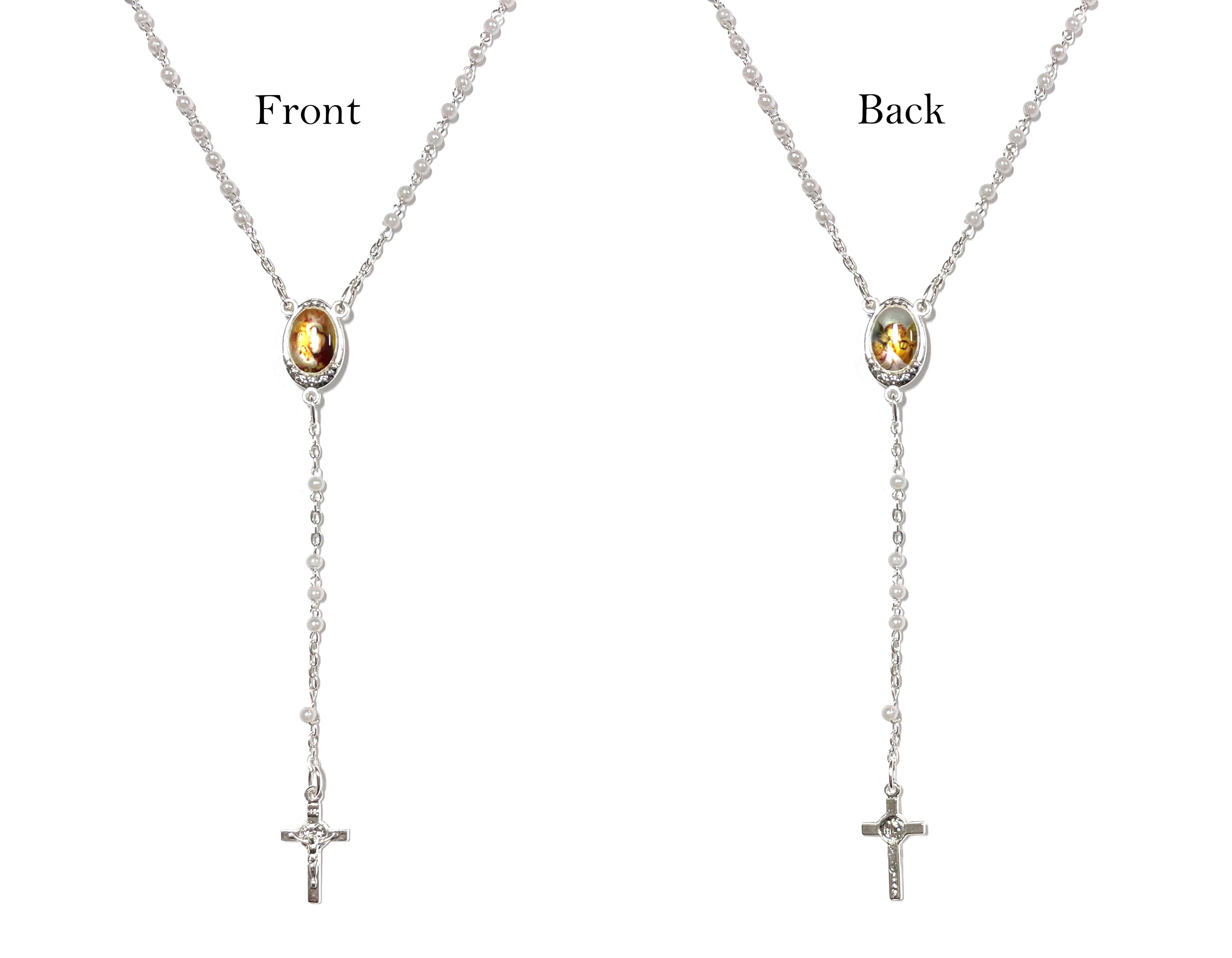 Pearl communion rosary for girls and boys