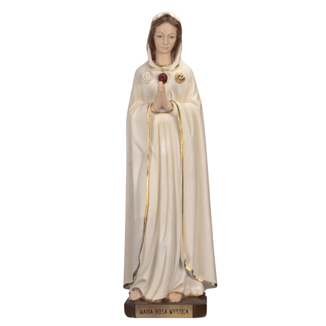 The Faith Gift Shop Mystic Rose Virgin Mary Hand Painted in Italy -  Our Tuscany Collection - Virgen Maria Rosa Mistica