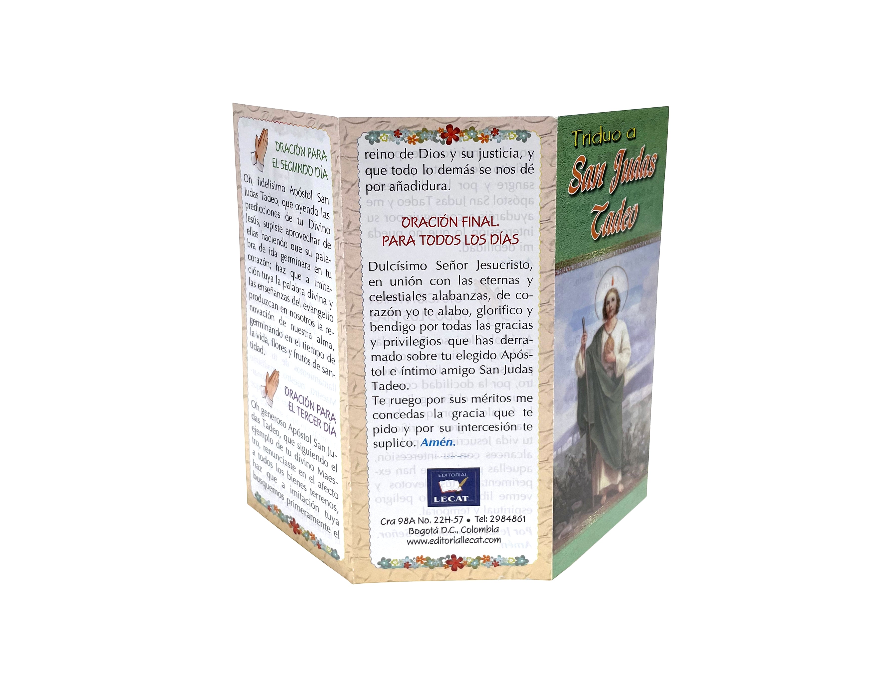 Plegable Triduo a San Judas Tadeo