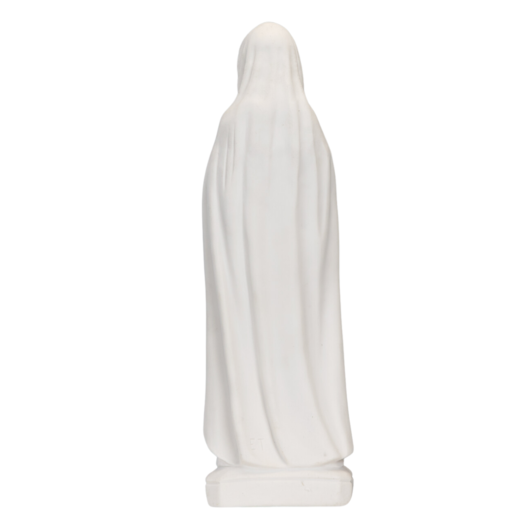 15.25" Rose of Mystica - Rosa Mistica Collection White-Gold- Hand Painted