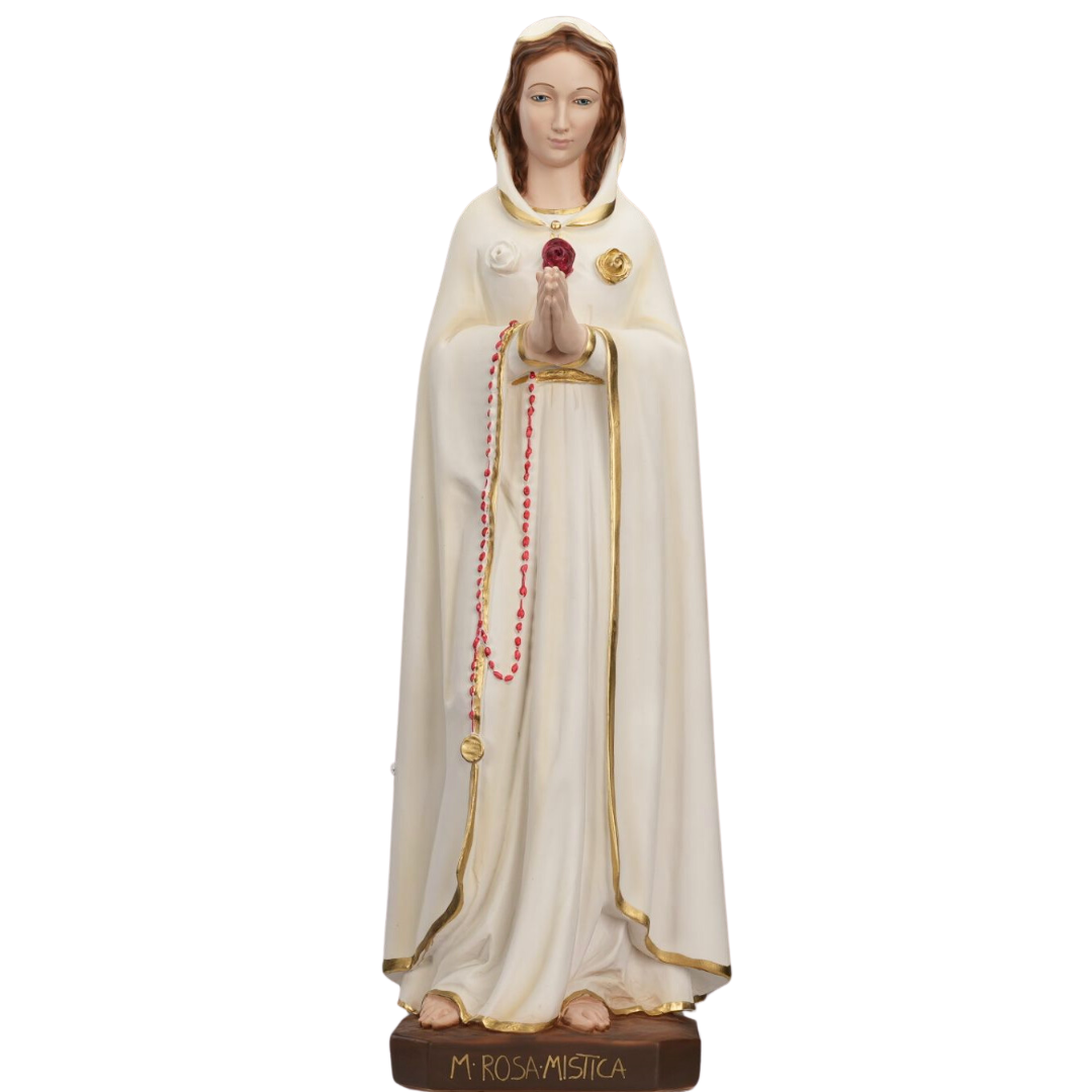 The Faith Gift Shop Mystic Rose Virgin Mary Hand Painted in Italy -  Our Tuscany Collection - Virgen Maria Rosa Mistica