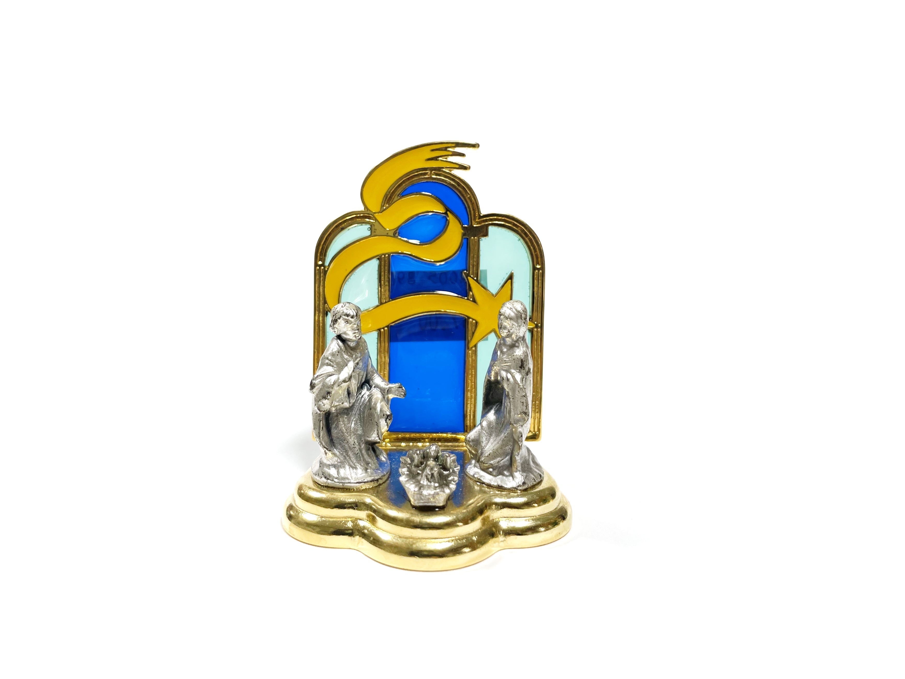Nativity with a Star and stand stained glass style