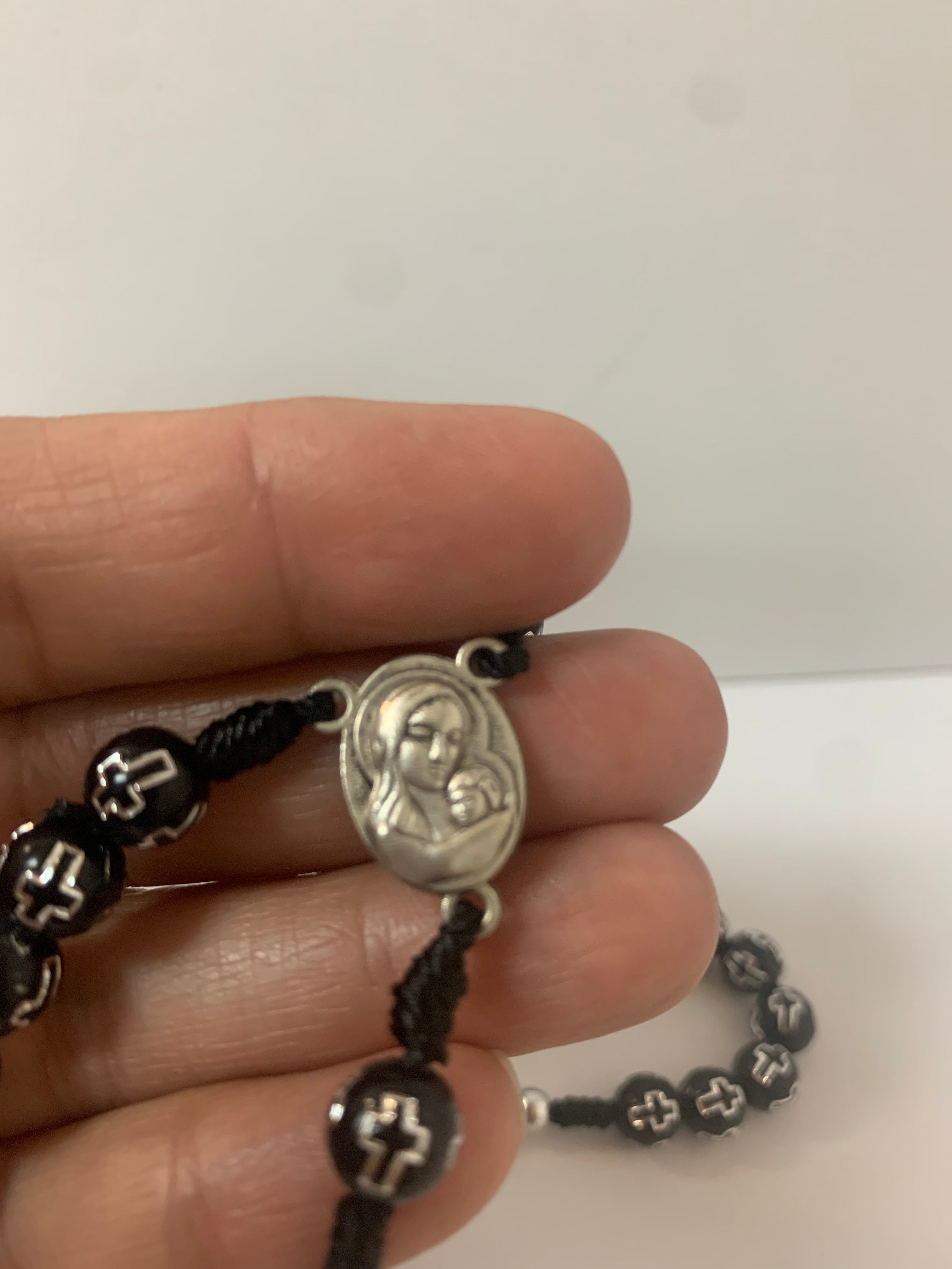 Rosario con medalla de Nuestra Señora y Tierra de Tierra Santa