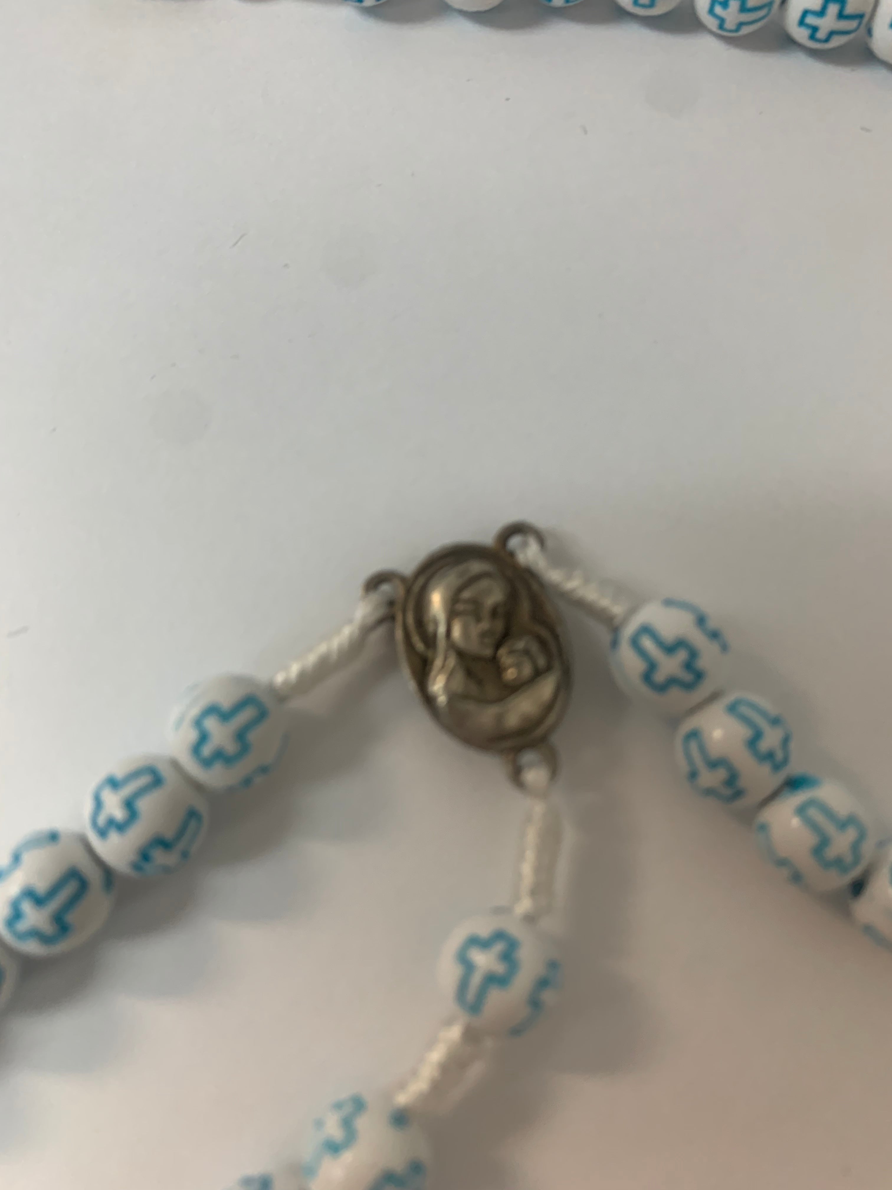 Rosario con medalla de Nuestra Señora y Tierra de Tierra Santa