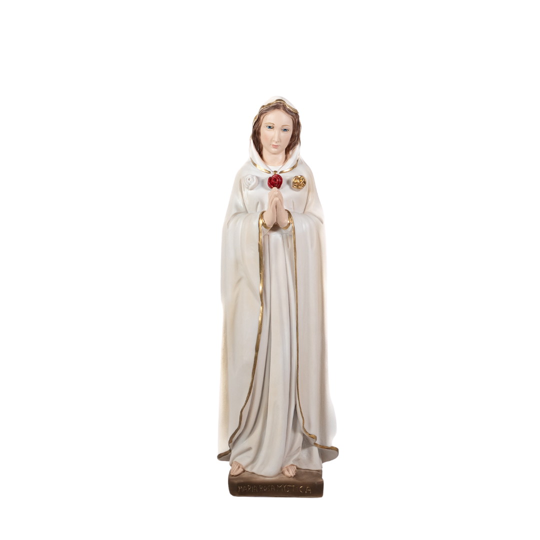 The Faith Gift Shop Mystic Rose Virgin Mary Hand Painted in Italy -  Our Tuscany Collection - Virgen Maria Rosa Mistica