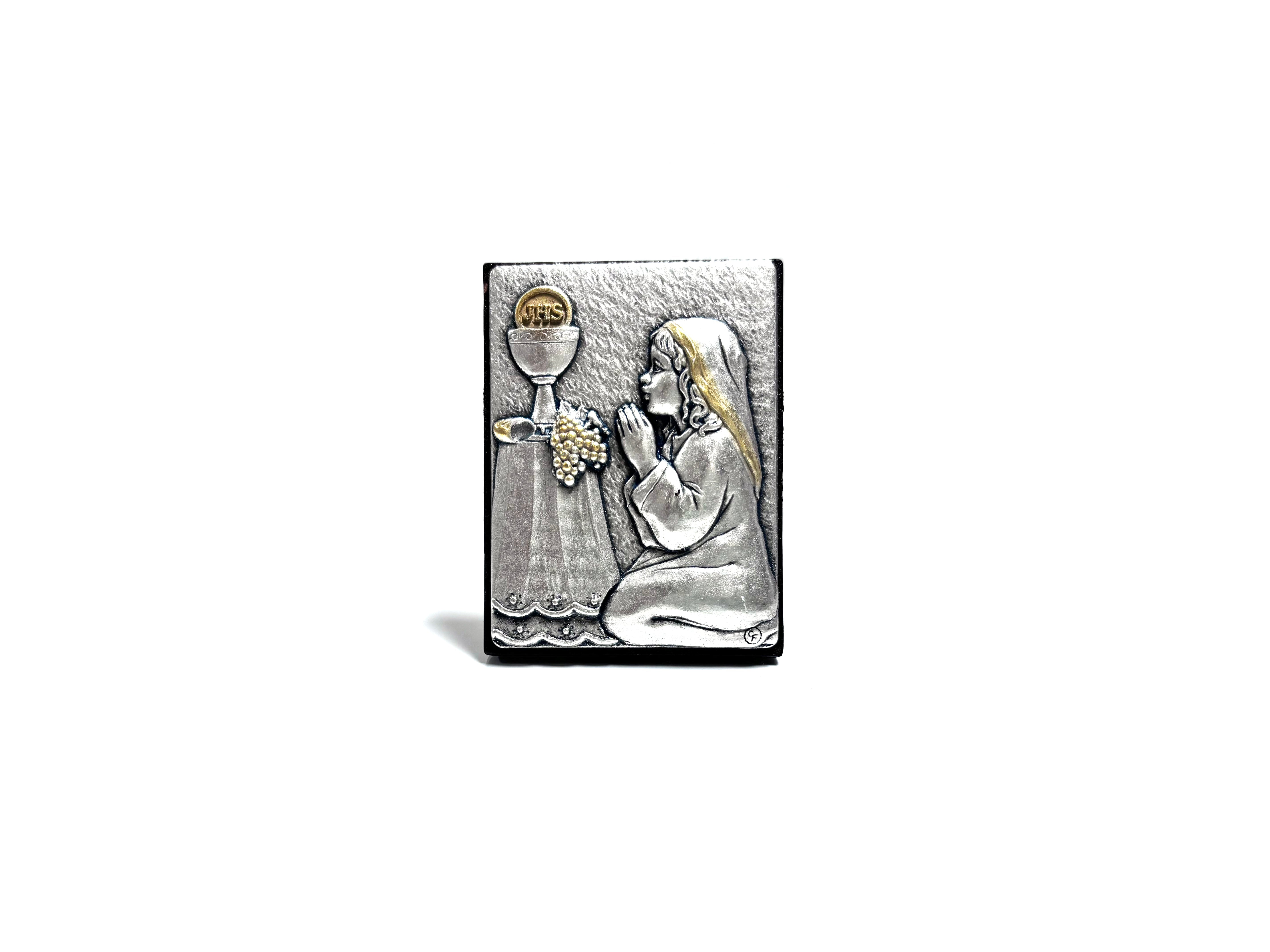 Communion frame with image on relief
