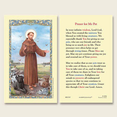 HCL 25P St Francis Prayer Pet