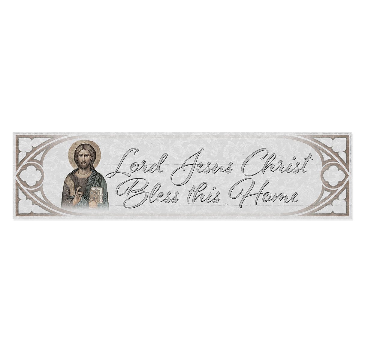 11 1/2" x 3"  Wooden Door Blessing Plaque