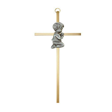 7" Brass Cross Baby Boy-4 Pk