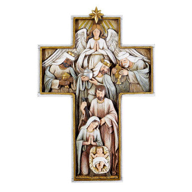 Nativity Cross Plaque