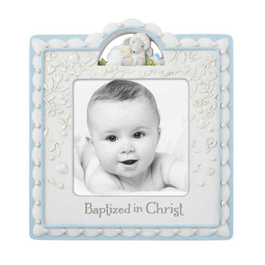 AG Baptism Photo Frame Blue